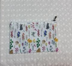 うさぎ柄のフラットポーチ 通帳ケース ハンドメイド デコレクションズ
