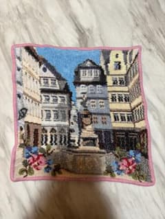 FEILER フェイラー　ドイツの街並み刺繍ハンカチのサムネイル