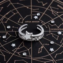 【新品】スターモチーフ リング シルバーカラー 指輪のサムネイル
