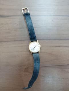 稼働　SEIKO Angel 手巻き時計 ゴールド レディース　革ベルト