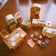 お値下げ。シルバニアファミリー☆キッチンセットのサムネイル