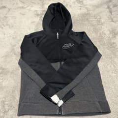 Nike フルジップフーディ M ブラック/グレー　子供服のサムネイル