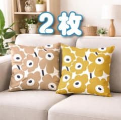 北欧 大花柄 クッションカバー 45×45 2枚セット フラワー おしゃれのサムネイル