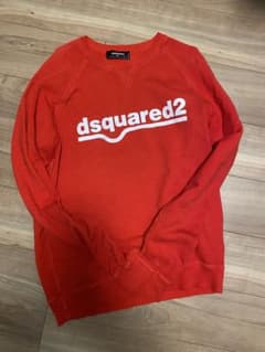 DSQUARED2 ロゴスウェット XL 赤 - メルカリ