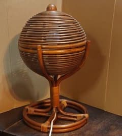 籐(ラタン)製 球体シェードフロアスタンド テーブルランプ 籐(ラタン)製 球体シェードフロアスタンド テーブルランプ - メルカリ