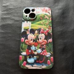 iPhone14 ケース ミッキー＆ミニー 花畑のサムネイル