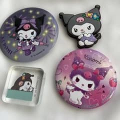 Kuromi 缶バッジ ミラー アクスタ マグネット4個セット - メルカリ