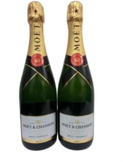m(__)mプロフ必読！ MOËT & CHANDON インペリアル2本 MOËT & CHANDON ブリュット・インペリアル 2本セット - メルカリ