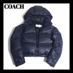 COACH ダウンジャケット シグネチャー 総柄 2way ブラック - メルカリ