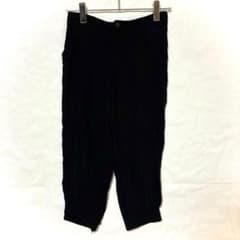 Mayson Grey Cropped Pants, Elastic Waist, Black, Size S