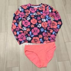 GAP　水着　花柄　長袖ラッシュガードとビキニセット　120のサムネイル