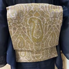 名古屋帯 ペイズリー文様 金糸のサムネイル