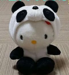 新品 レア ハローキティ 変身着ぐるみ ぬいぐるみ パンダ レトロ 1998