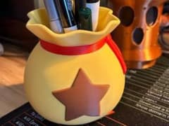 どうぶつの森　お金の袋風ペン立て