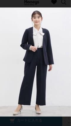 【本日500円割引】きちんとラクチン快適ジャケット　ネイビー　LL 上下セットのサムネイル