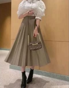 レザープリーツロングスカートのサムネイル