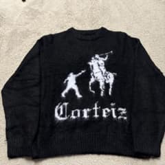 Corteiz 黒 スウェットニットセーター
