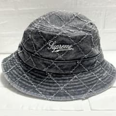 M/L Supreme Punched Denim Crusher ハット 黒 - メルカリ