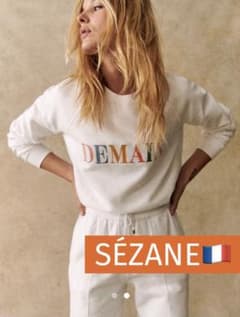 SÉZANE セザンヌ DEMAINホワイト×マルチカラー刺繍トレーナー - メルカリ