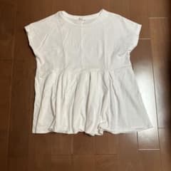 ペプラムTシャツ ホワイト Lサイズのサムネイル