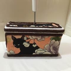 和柄猫ちゃん★コロコロケース★ハンドメイド★ねこ★粘着ロールスタンドのサムネイル