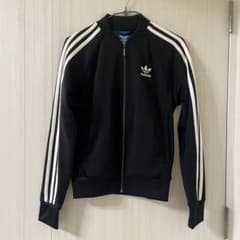 【adidas 】黒 ジップアップジャケットのサムネイル