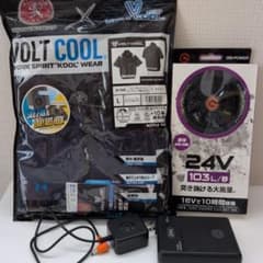バッテリーGB424・ファンGF3 VOLT COOL 半袖 空調風神服 L - メルカリ