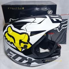 FOX V1 黒と白 モトクロスヘルメットオフロードヘルメット - メルカリ