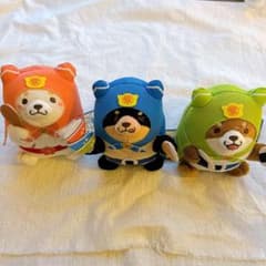新品未使用!タグ付き！忠犬もちしば おにぎり隊 ミニぬいぐるみ 3個セット