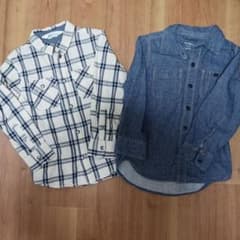 babyGap デニムシャツ 5 yearsと、H&M5～6サイズおまけのサムネイル