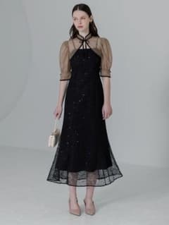 スパンコールボタニカルマーメイドボレロ2WAYワンピースドレス結婚式