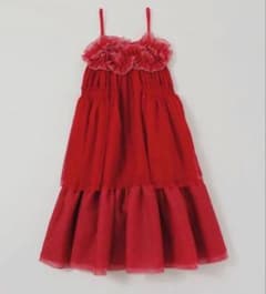 POPPY チュール ノースリーブ ワンピース レッド POPPY チュール ノースリーブ ワンピース レッド - メルカリ