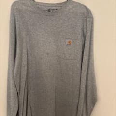 Carhartt 長袖 ポケットTシャツ グレー Sサイズのサムネイル