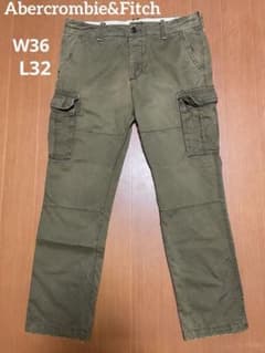 Abercrombie&Fitch カーゴパンツ W36 L32 オリーブのサムネイル