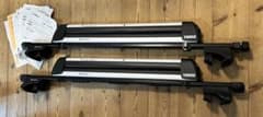 美品 トヨタ純正 THULE スキーキャリア 2個セット 鍵付き取扱説明書 