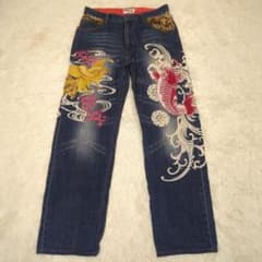 絡繰魂 流儀 鯉鳳凰 和柄刺繍デニム32 - メルカリ