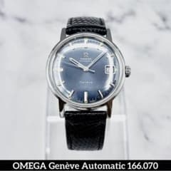 美麗／良稼働】オメガ ジュネーブ 自動巻き 166.070 純正尾錠付 デイト