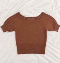 LILY BROWN リブニットトップス ブラウン