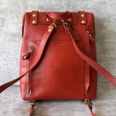 H508 HERZ ヘルツ ラックスリュックR-143 Nサイズ レザー レッド