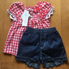 西松屋 チュニック ワンピース トップス ショートパンツ セット 80㎝のサムネイル