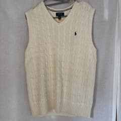 POLO RALPH LAUREN アイボリー Vネック ベスト XL - メルカリ