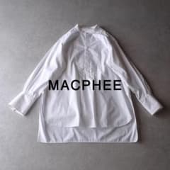 美品 トゥモローランド マカフィー 2万 バンドカラーブラウス ホワイト