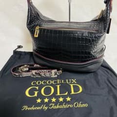COCOCELUX GOLDクロコ型押し ホーボー 2WAY ショルダーバッグ - メルカリ