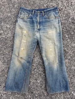 70s Levi's 517 66前期 シングル ボタン裏6 濃淡タテ落ち◎ - メルカリ