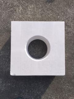 ホンマ製作所 メガネ石 煙突壁出し170mm用二重煙突120mm用厚み150mmのサムネイル