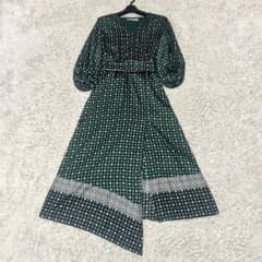 美品✨近年 マックスマーラ マレーラ 幾何学 総柄 ベルトロングシャツ