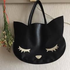 プーちゃんバッグ 黒猫 トートバッグ おすましプーちゃんのサムネイル