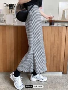 Shein Dazy チェック　ロングスカート  未使用　大きいサイズのサムネイル