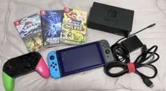 Nintendo Switch 본체 세트＋소프트 3개＋스플라툰 프로콘