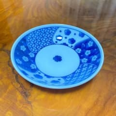 高峰 染付 皿 小皿 和食器 藍色 伝統柄のサムネイル